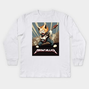 Meowtallica 8 Kids Long Sleeve T-Shirt